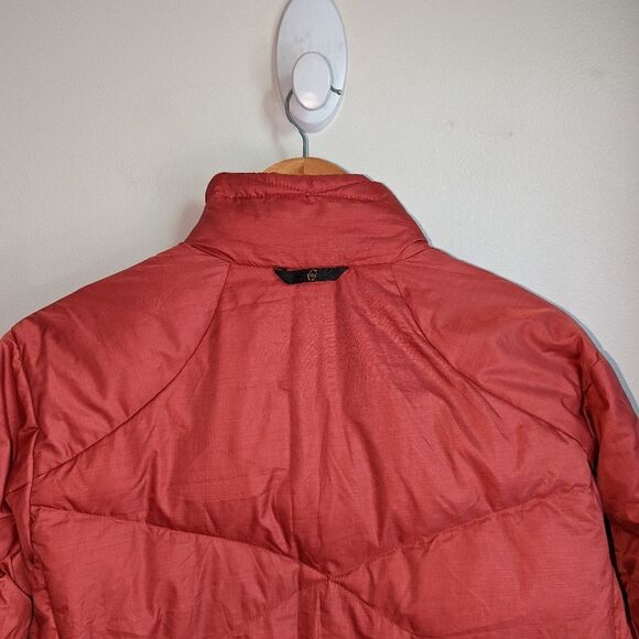 COLUMBIA Red / Orange Down Puffer Short Puffer Coat Size Large - Picture 4 of 14